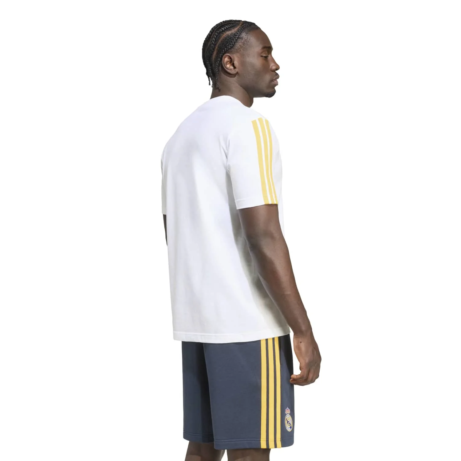 Mens adidas DNA T-Shirt 26/27 White - Image 3