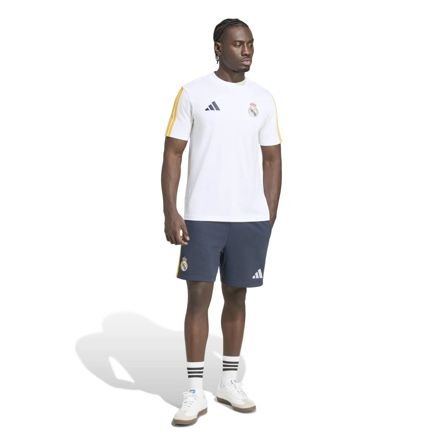 Mens adidas DNA T-Shirt 26/27 White - Image 4