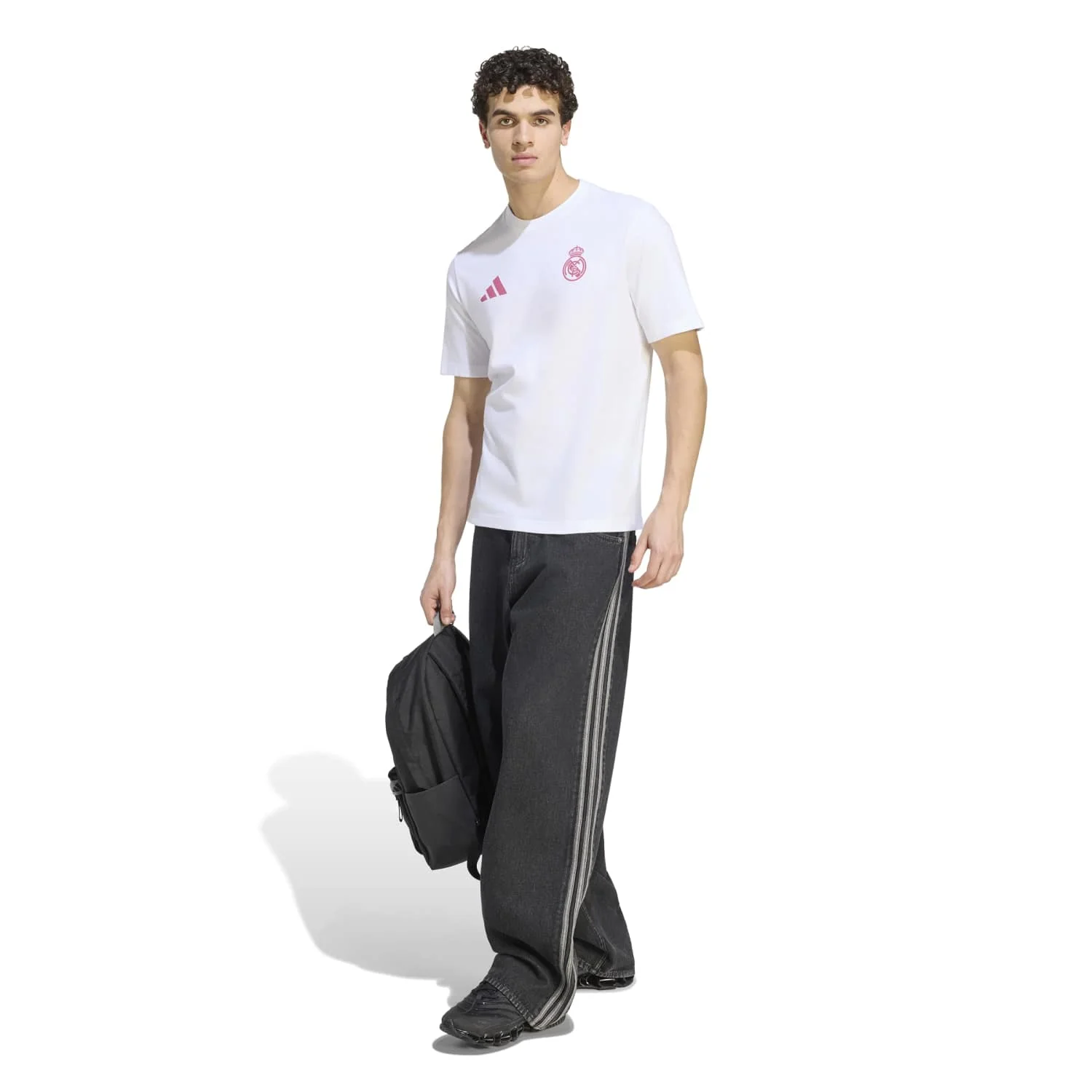 Mens adidas SZN Graphic T-Shirt 26/27 White - Image 4