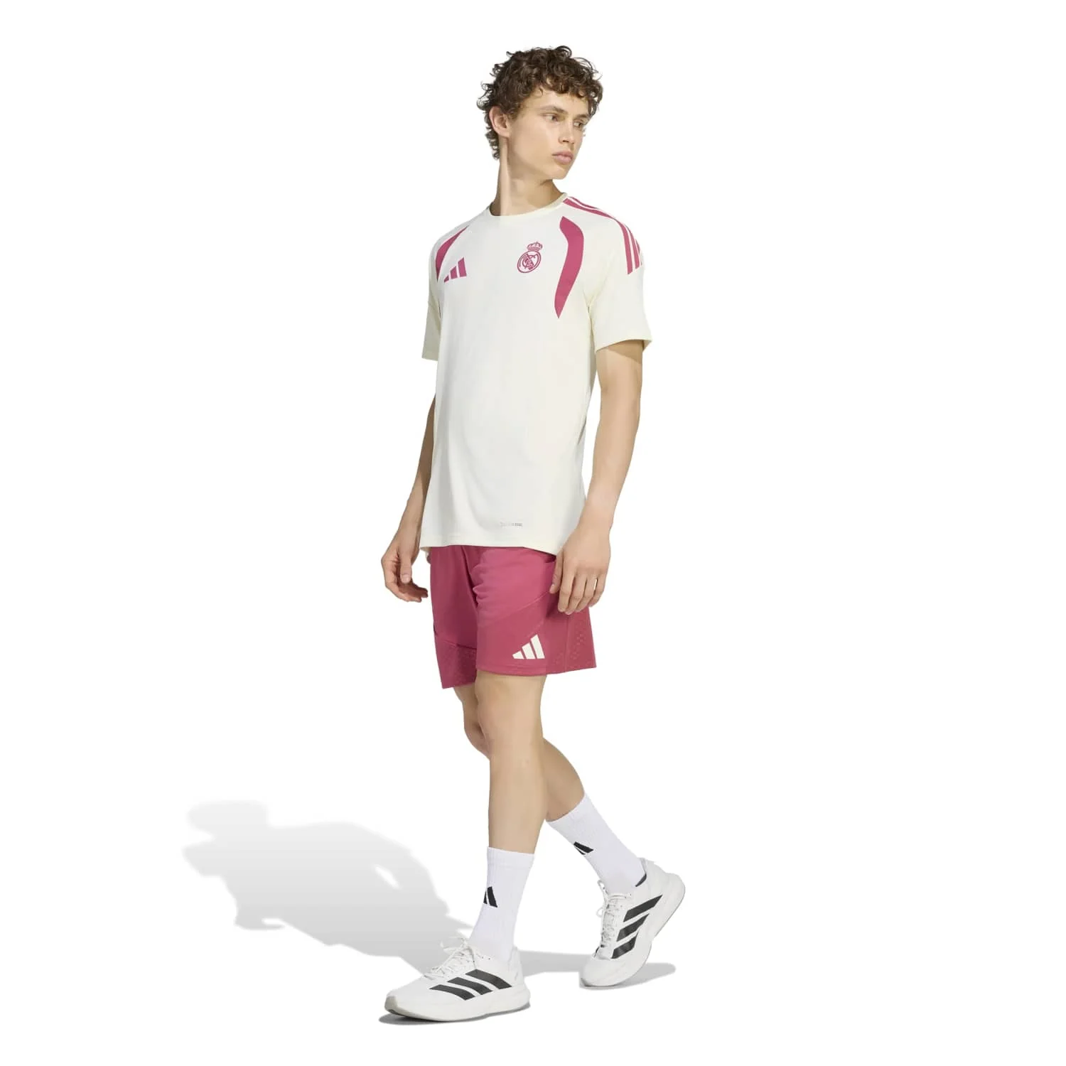Mens adidas Training Shirt 26/27 Beige - Image 5