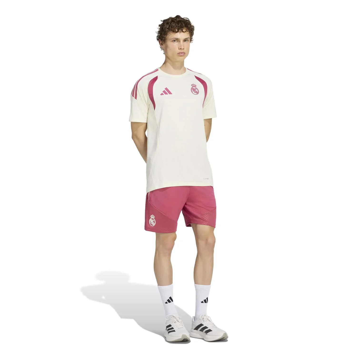 Mens adidas Training Shirt 26/27 Beige - Image 6
