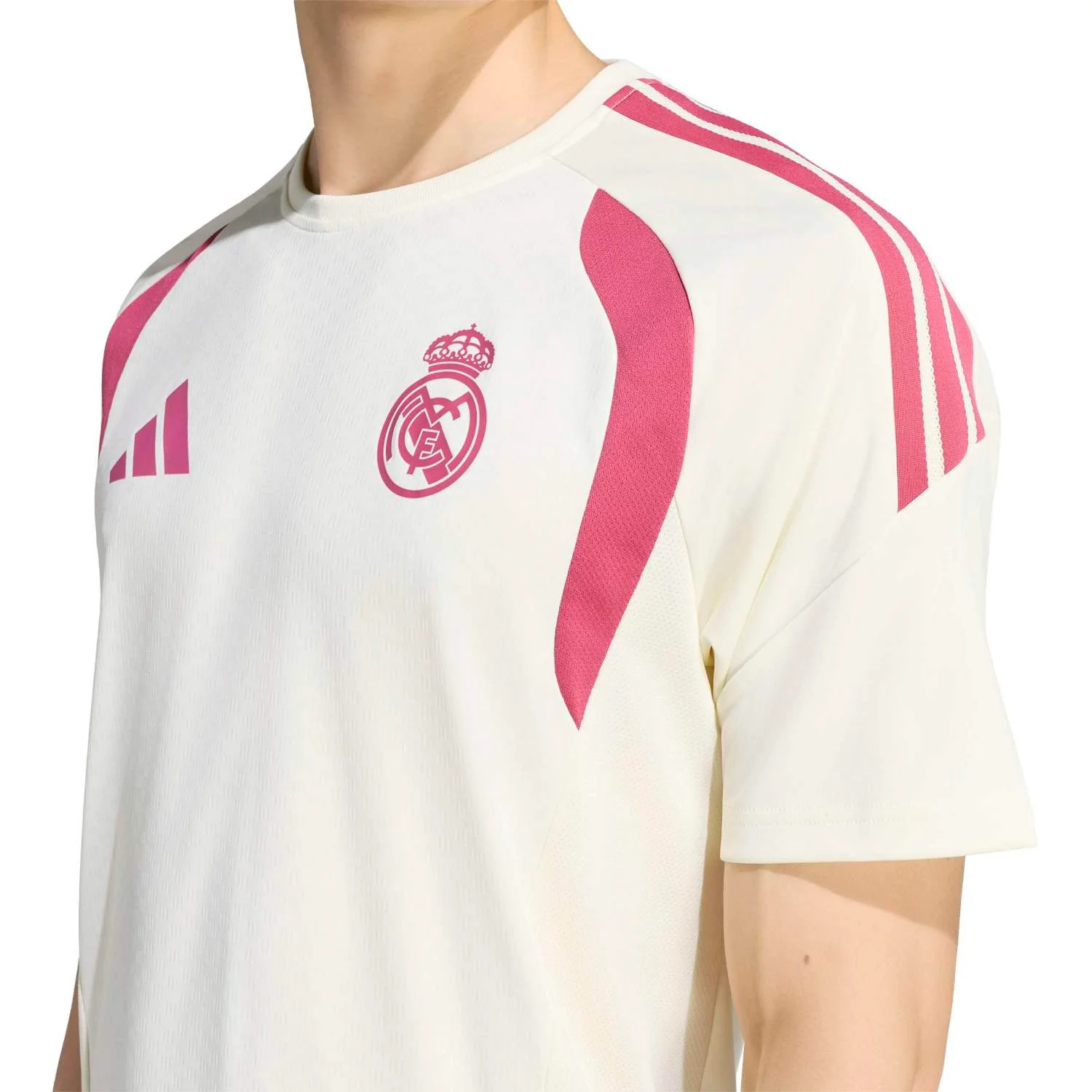 Mens adidas Training Shirt 26/27 Beige - Image 7