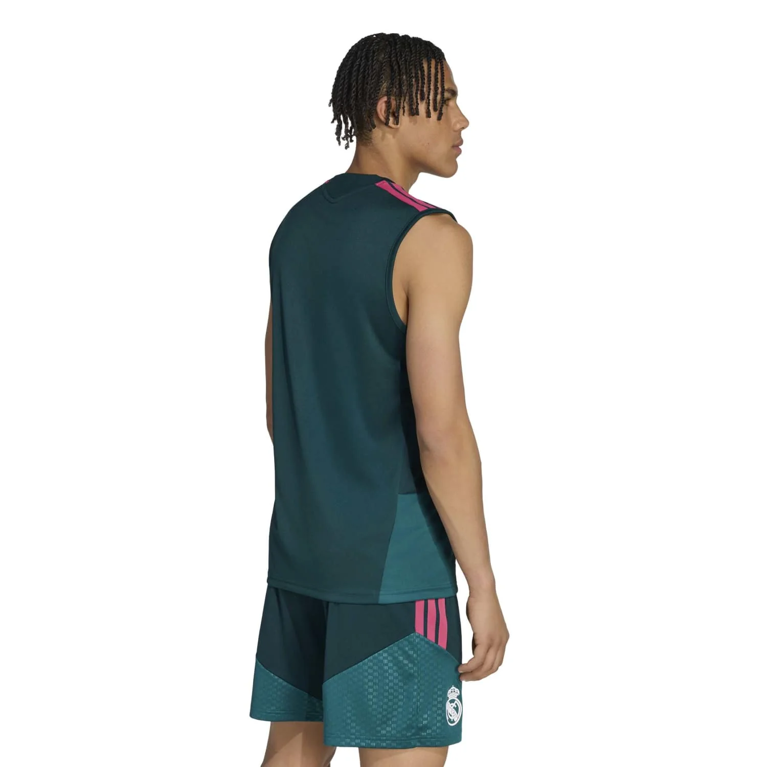 Mens adidas Training Sleeveless Shirt 26/27 Green - Image 4