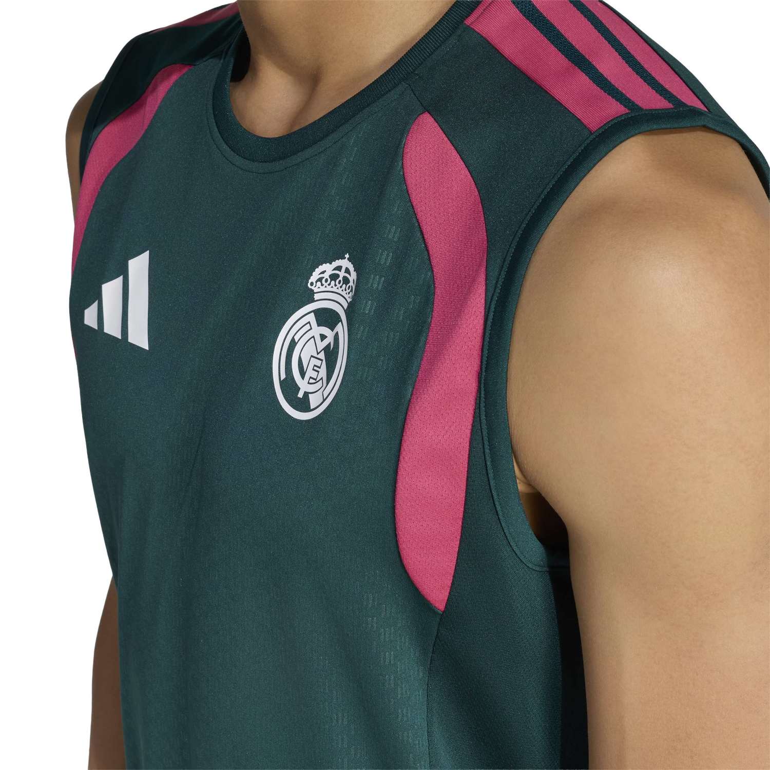 Mens adidas Training Sleeveless Shirt 26/27 Green - Image 6