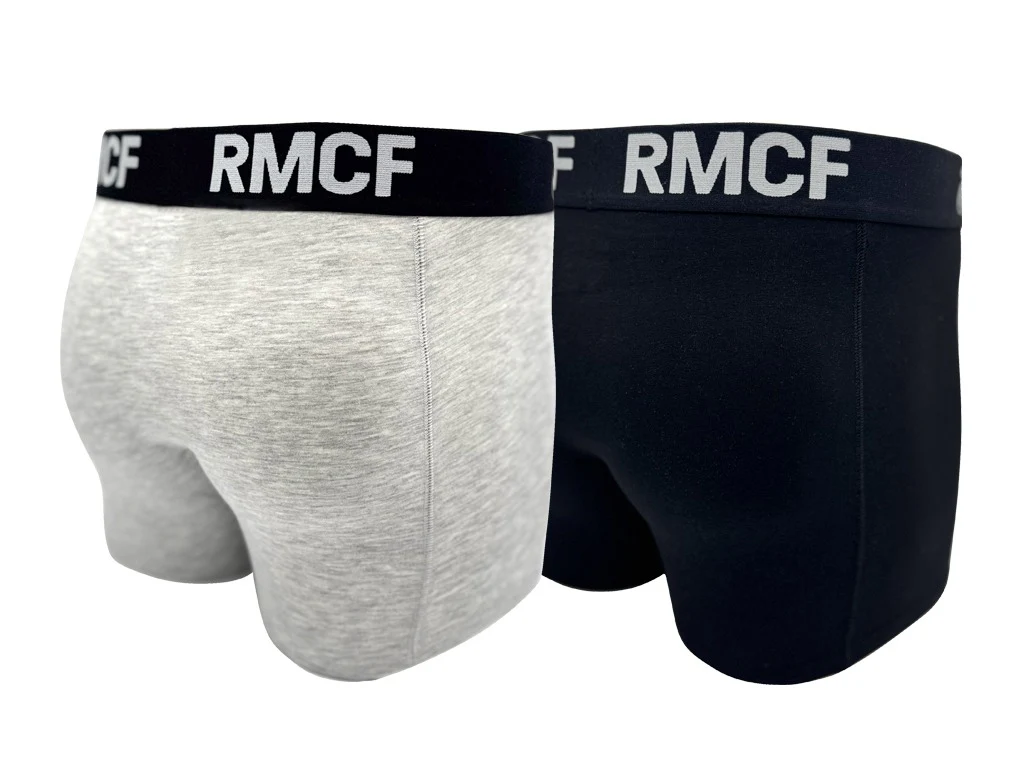 Mens 2 Pack Boxers Black/Grey - Image 2
