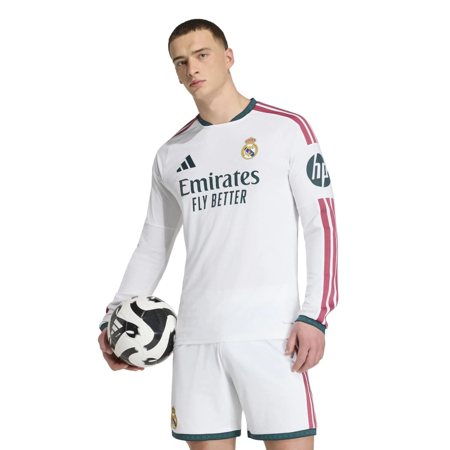 Mens Home Authentic Long Sleeve Jersey 26/27 White - Image 16