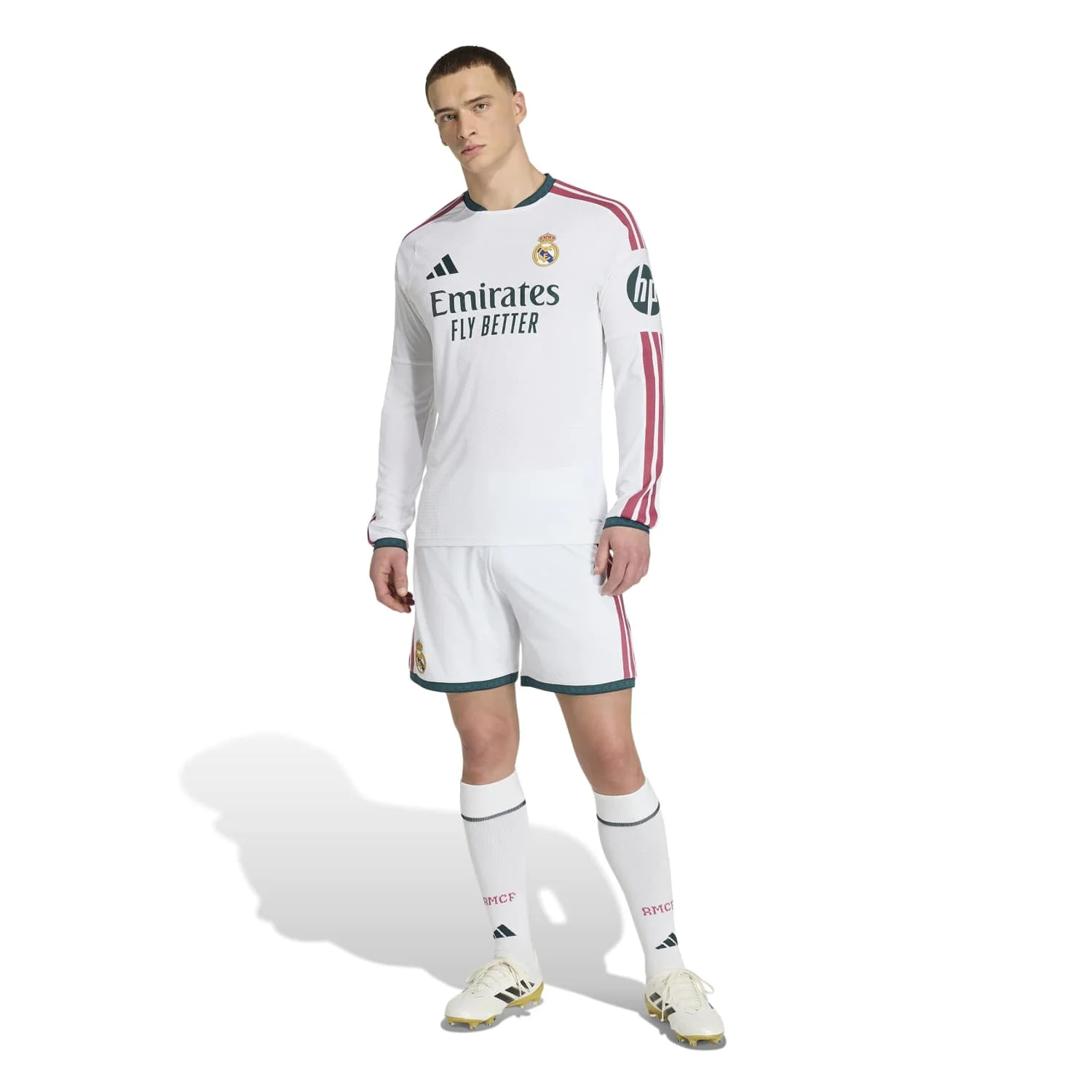 Mens Home Authentic Long Sleeve Jersey 26/27 White - Image 18