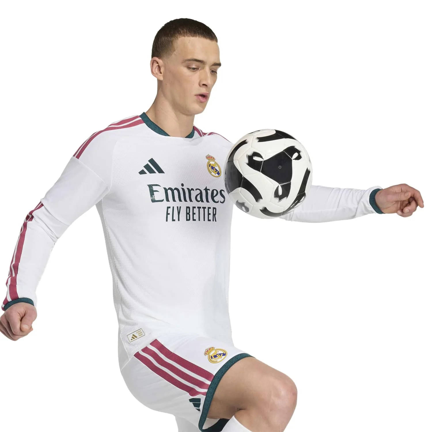 Mens Home Authentic Long Sleeve Jersey 26/27 White - Image 19