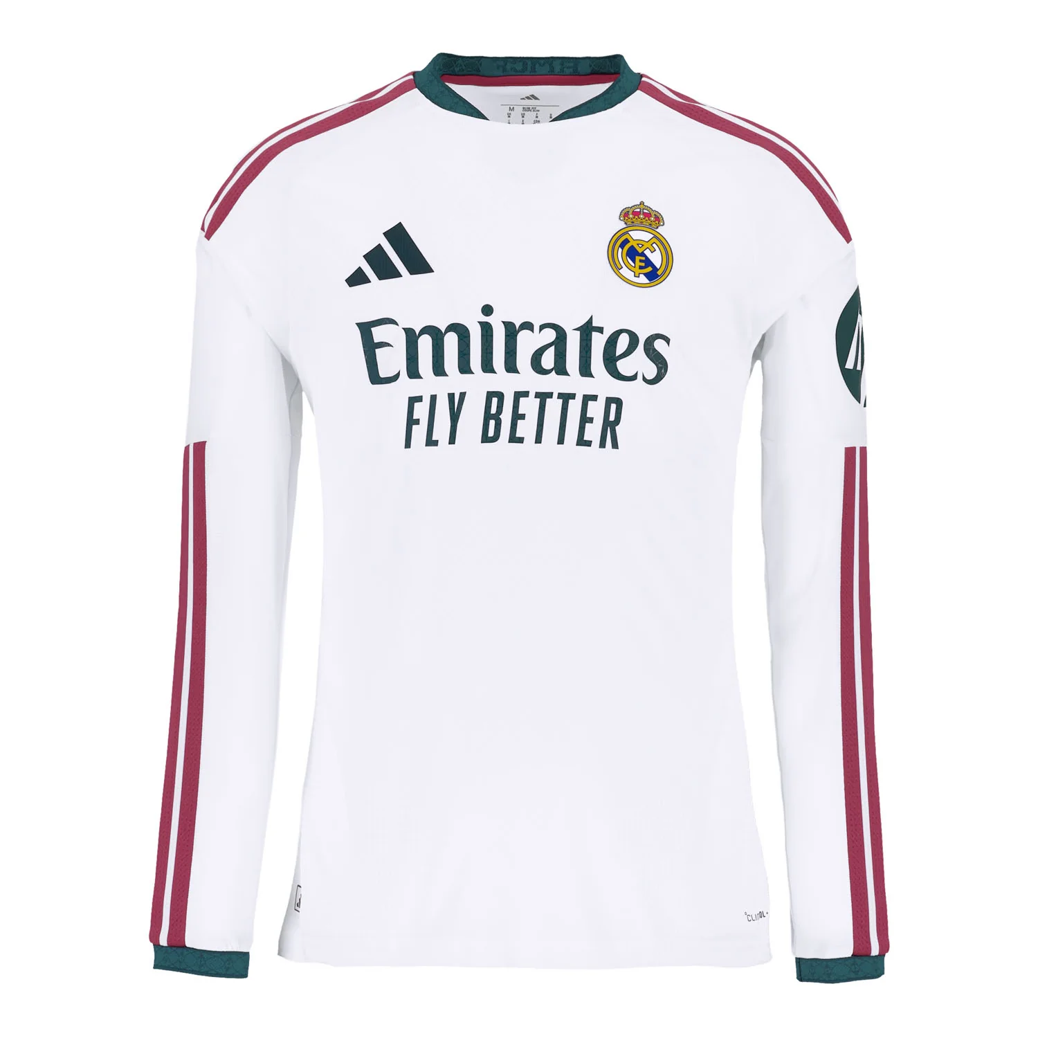 Mens Home Authentic Long Sleeve Jersey 26/27 White - Image 21