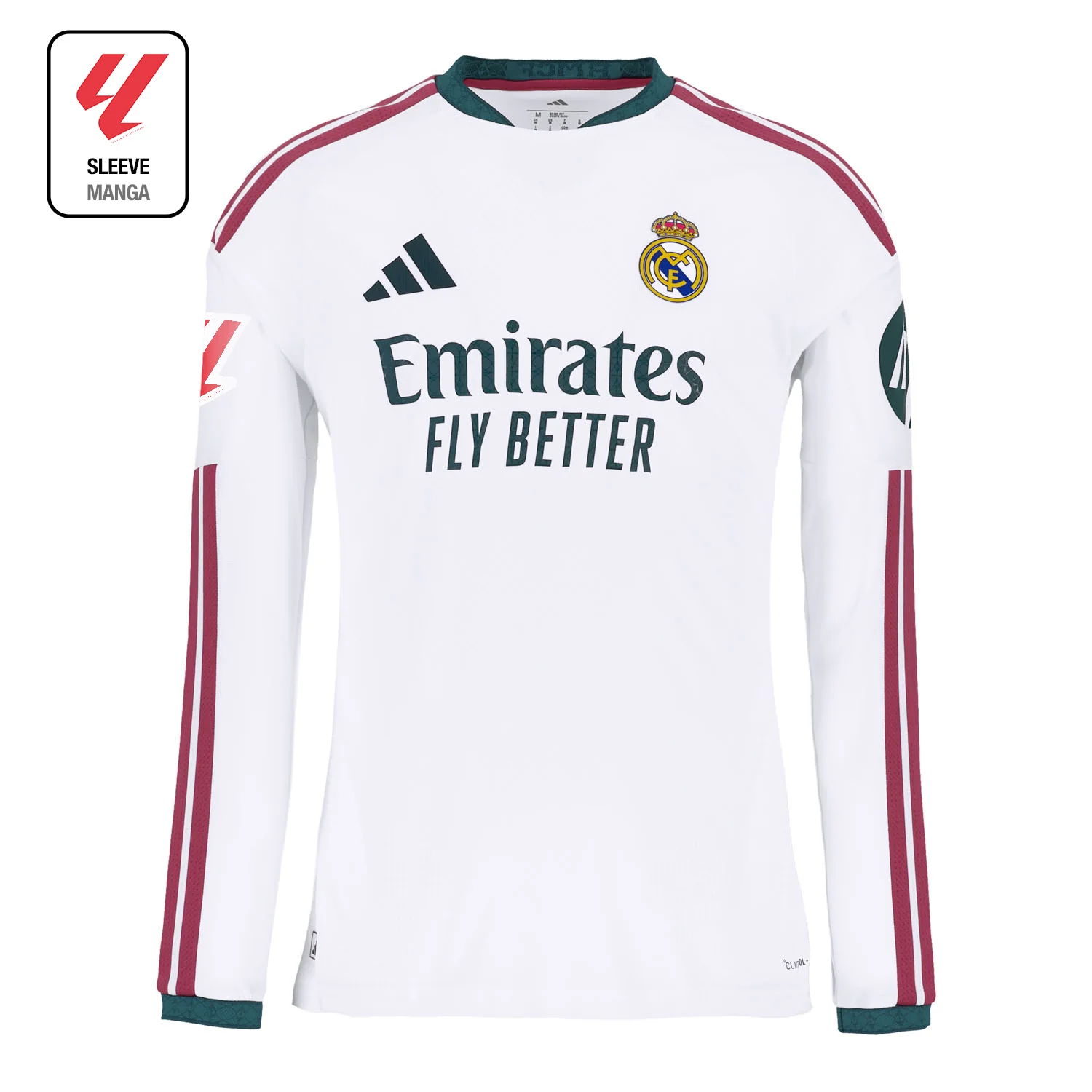 Mens Home Authentic Long Sleeve Jersey 26/27 White - Image 23