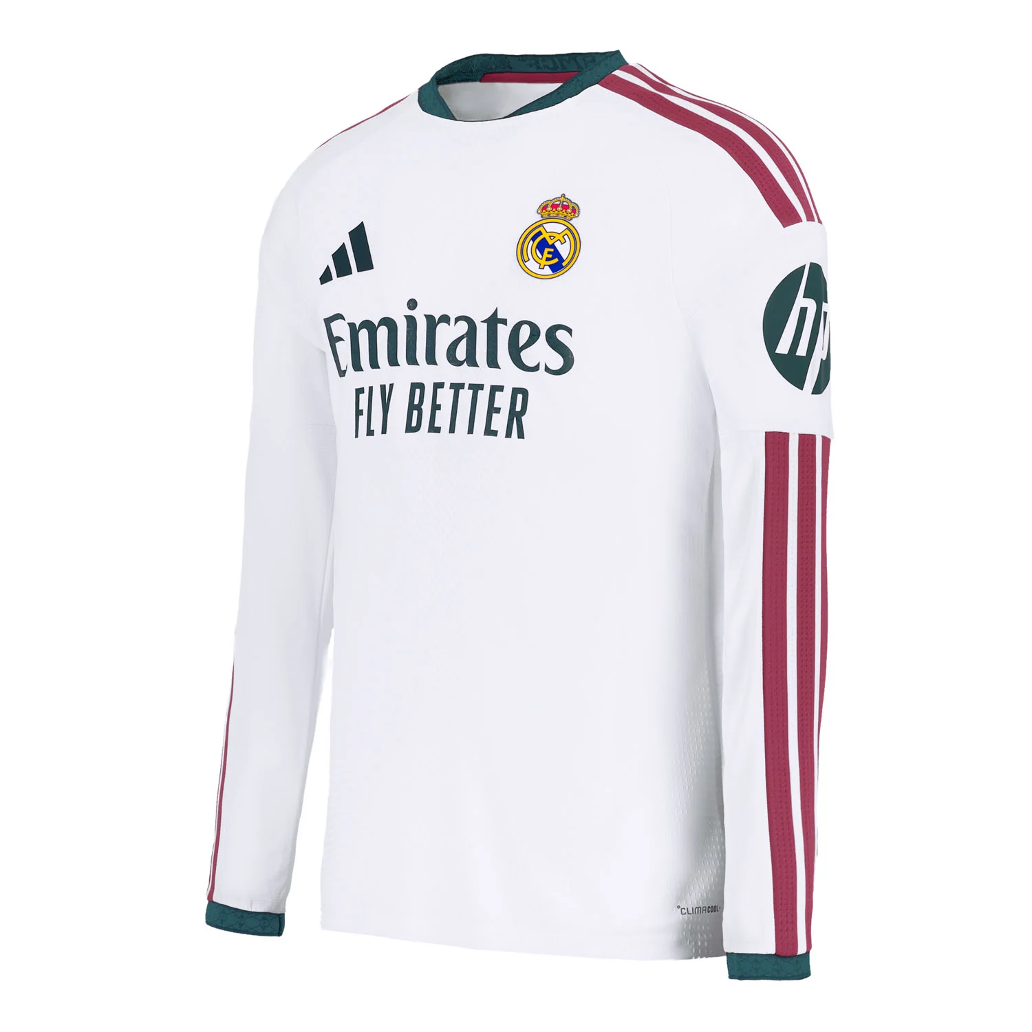 Mens Home Authentic Long Sleeve Jersey 26/27 White - Image 3