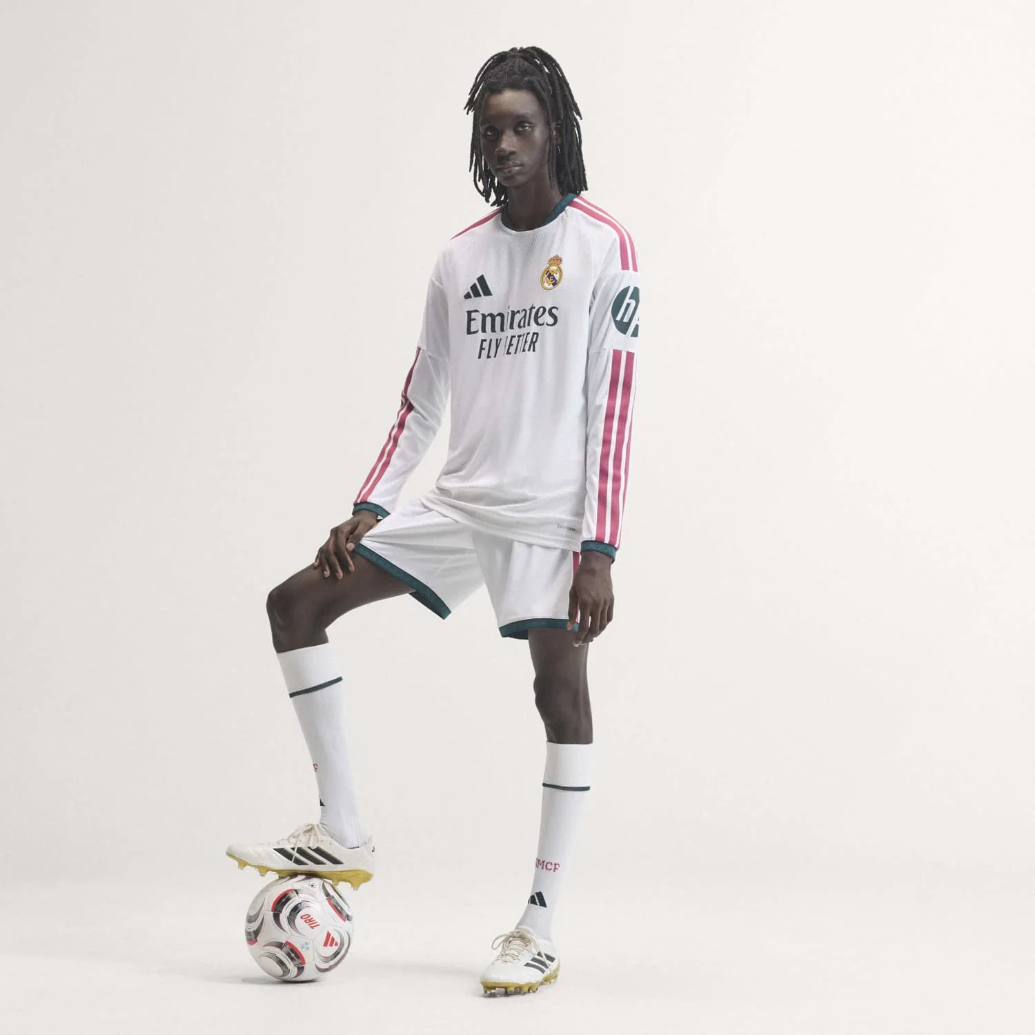 Mens Home Authentic Long Sleeve Jersey 26/27 White - Image 9