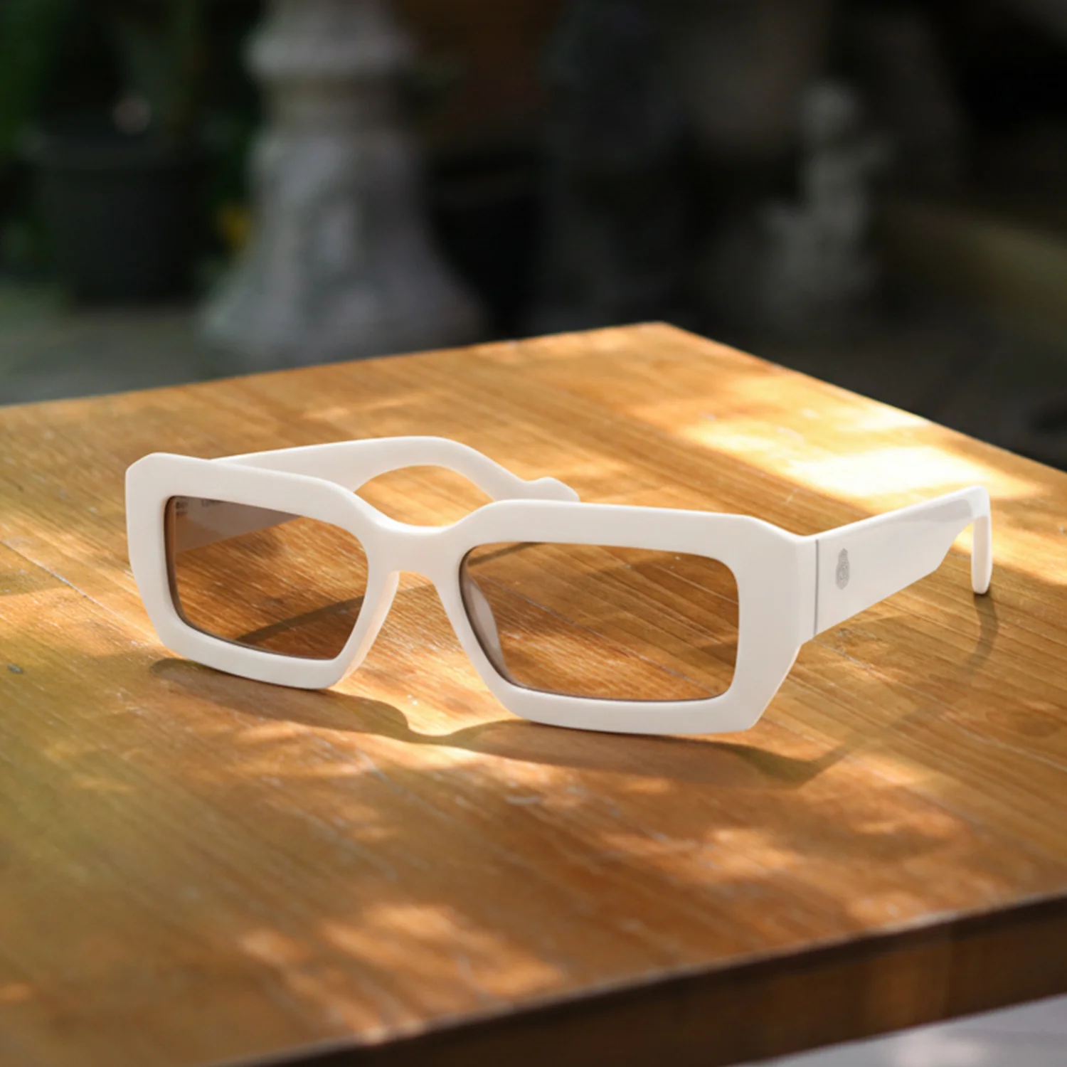 Square Real Madrid Acetate Sunglasses White - Image 2