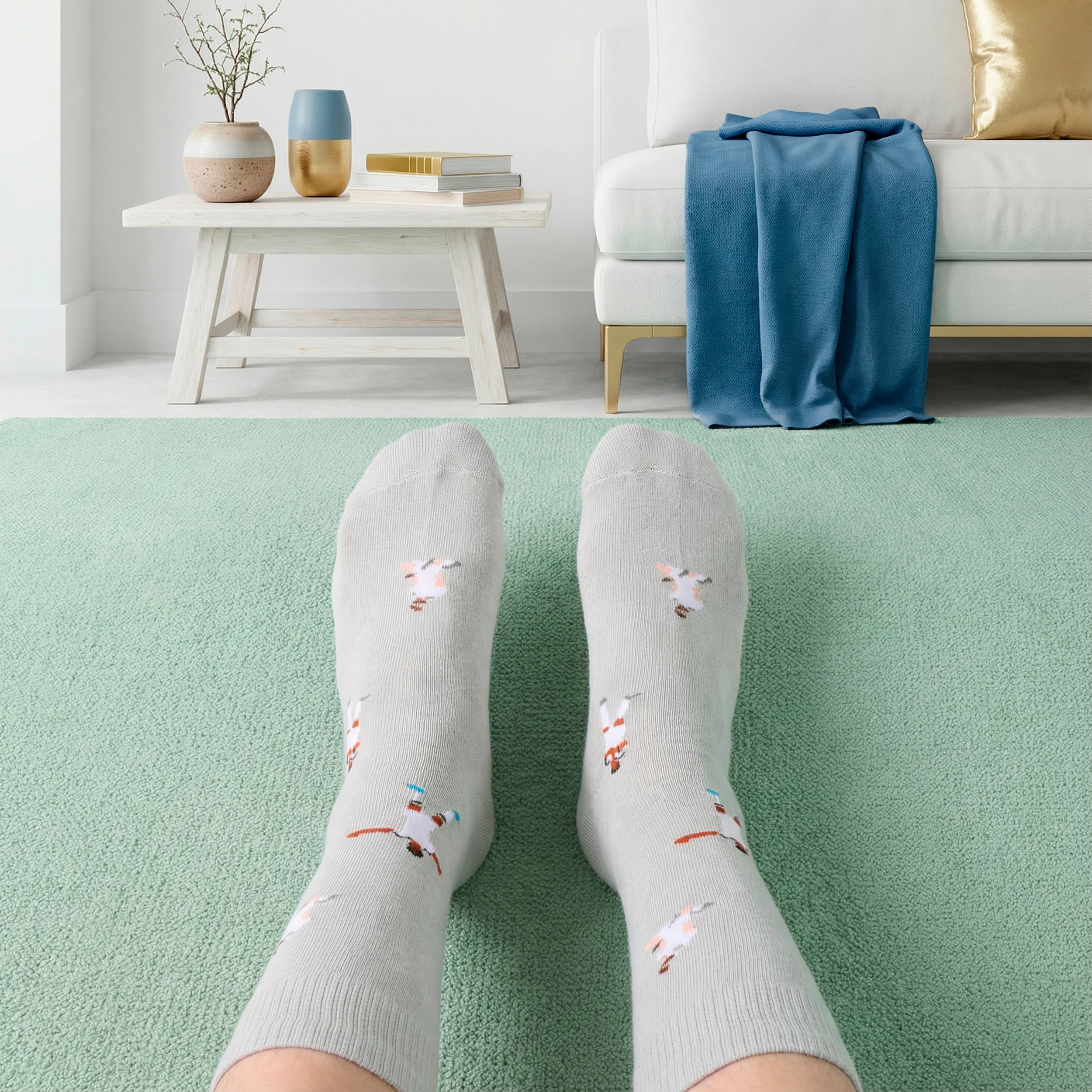 Long Youth Player Grey Socks - Image 5