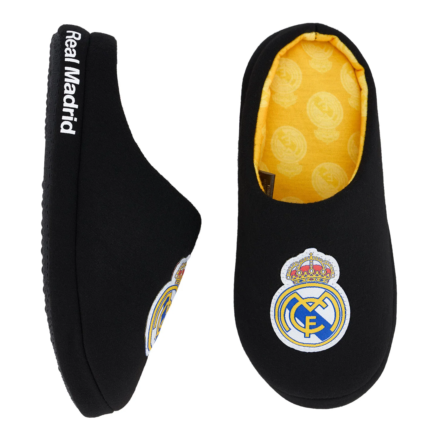 Black/Yellow Kid's Home Slippers