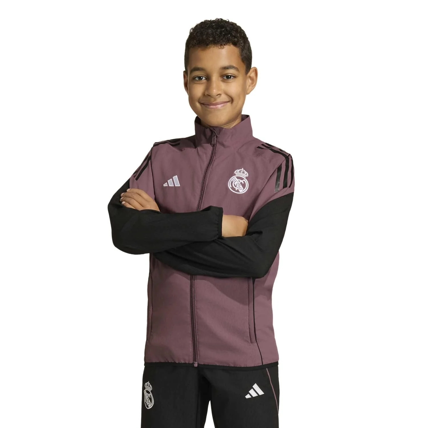 Youth adidas Training Tracksuit Jacket 25/26 Purple - Image 2