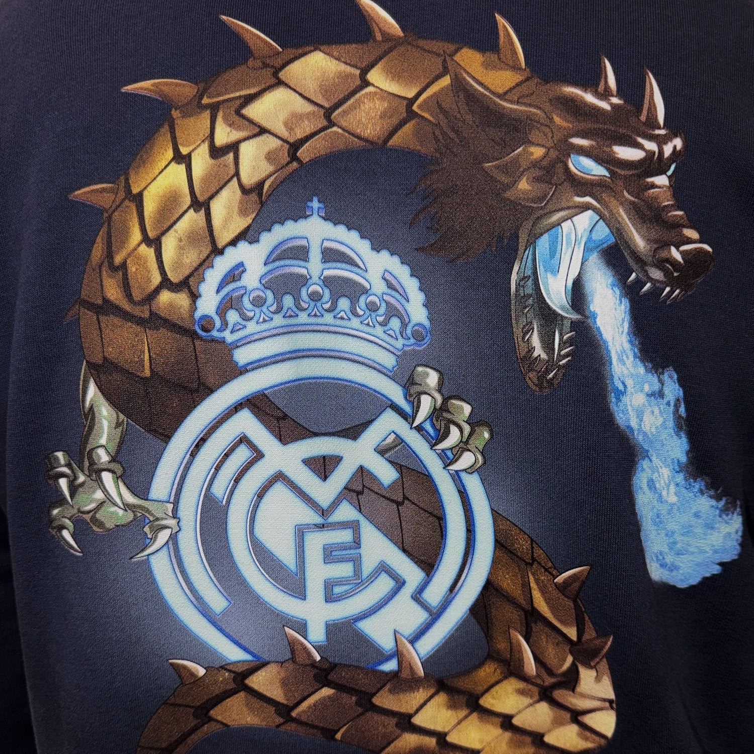 Youth Dragon Hoodie Navy - Image 4