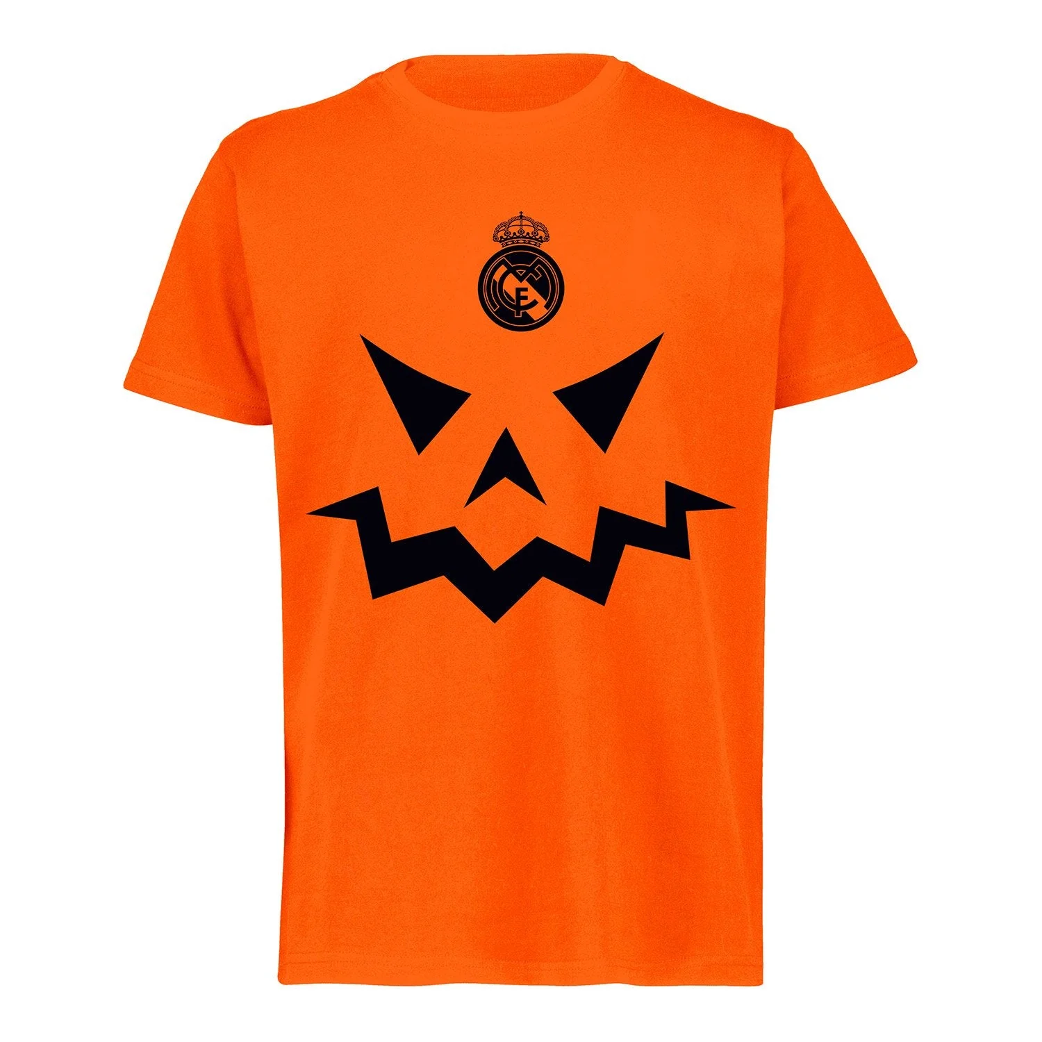 Kids’ Orange Pumpkin Halloween T‑Shirt Real Madrid