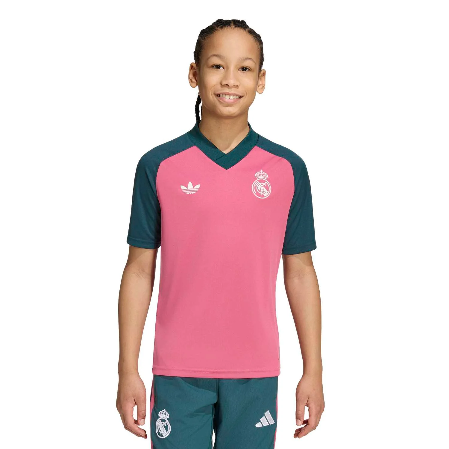 Youth adidas Warm Up Shirt 26/27 Pink - Image 3