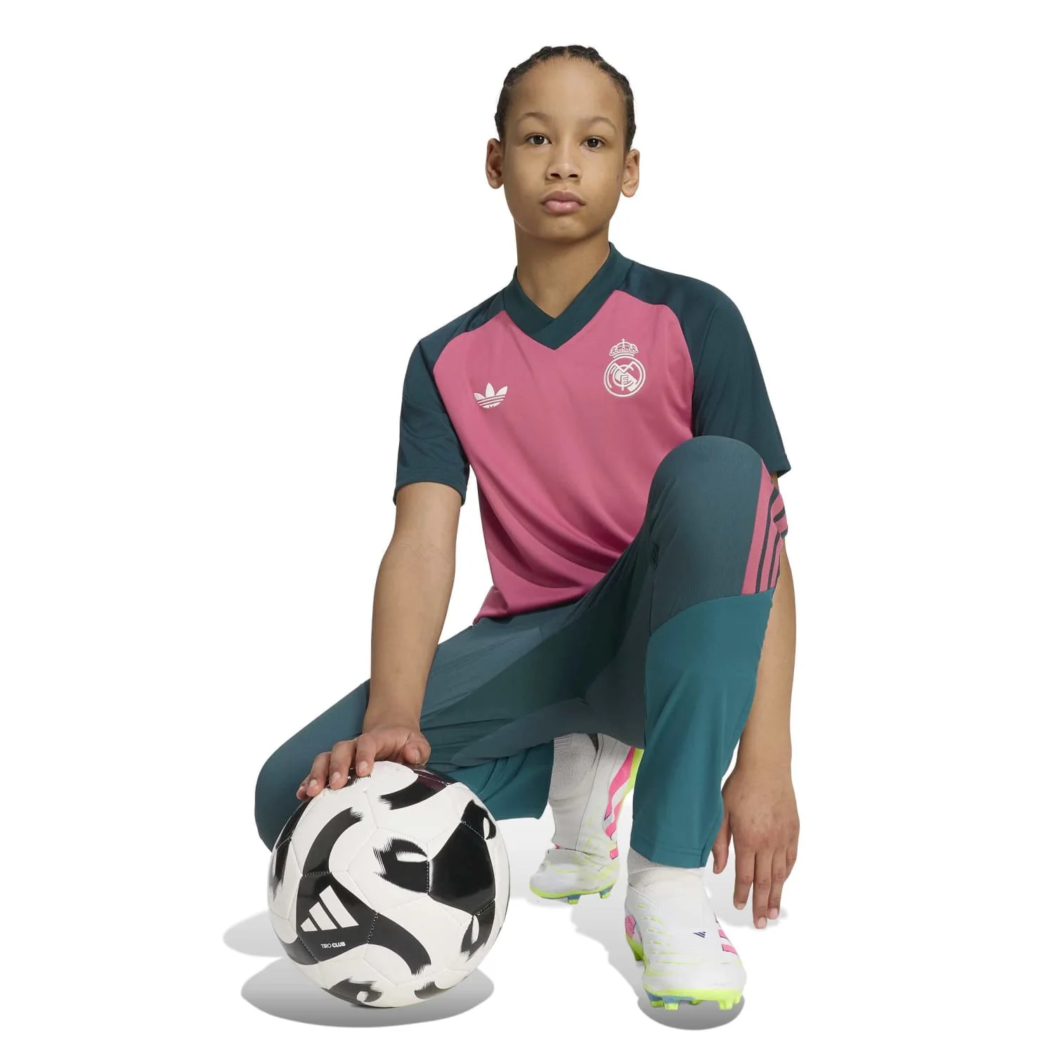 Youth adidas Warm Up Shirt 26/27 Pink - Image 5