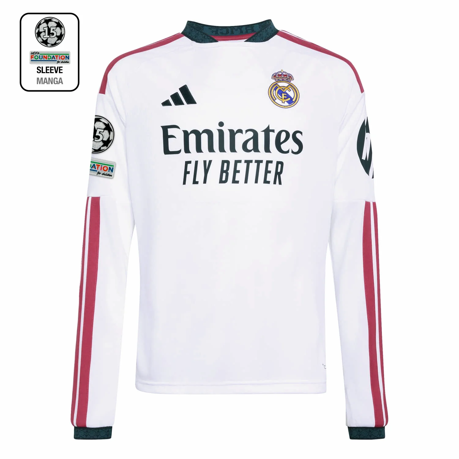 Youth Home Long Sleeve Jersey 26/27 White - Image 10