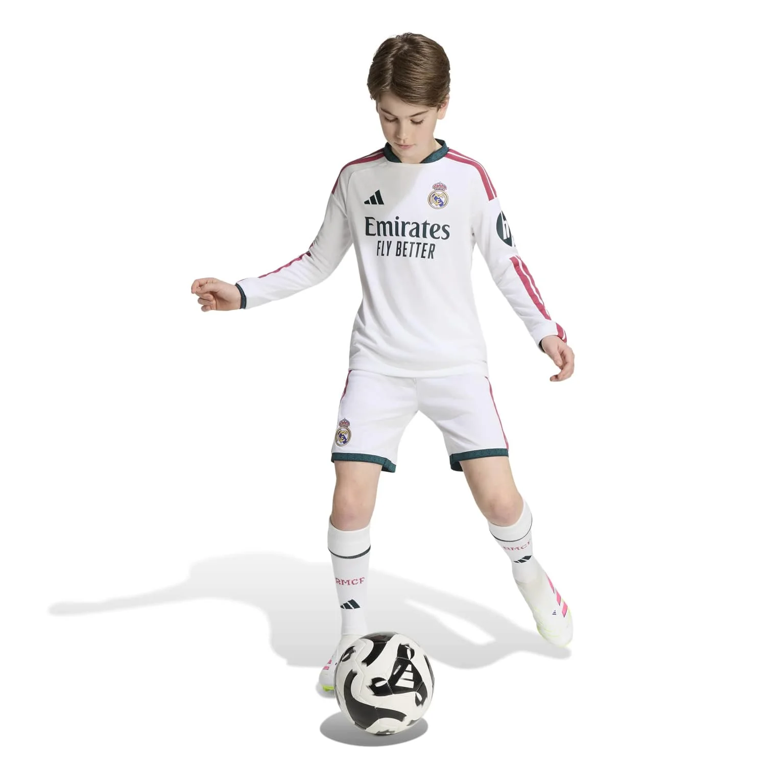 Youth Home Long Sleeve Jersey 26/27 White - Image 5